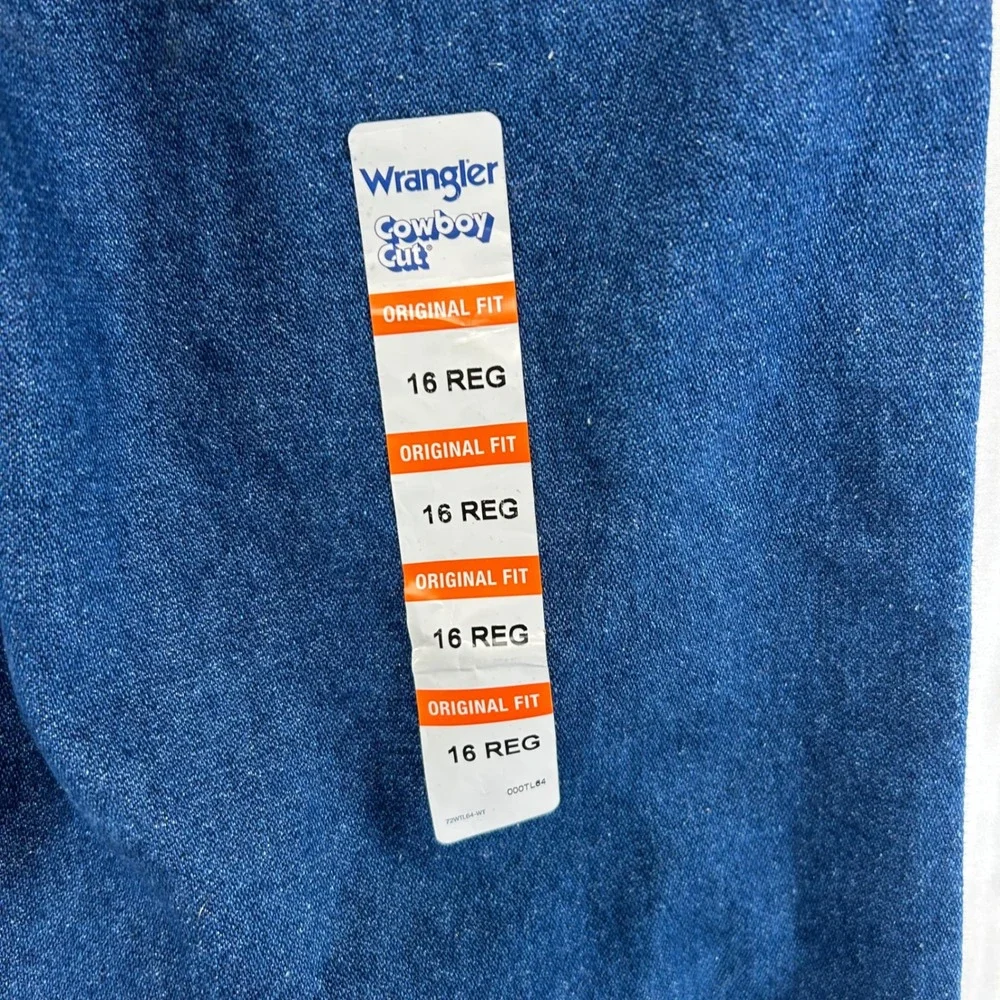 Wrangler Cowboy Cut Jeans Boys 16 Reg 28x31.5 Blue Original‎ Fit 1013MWZBP New